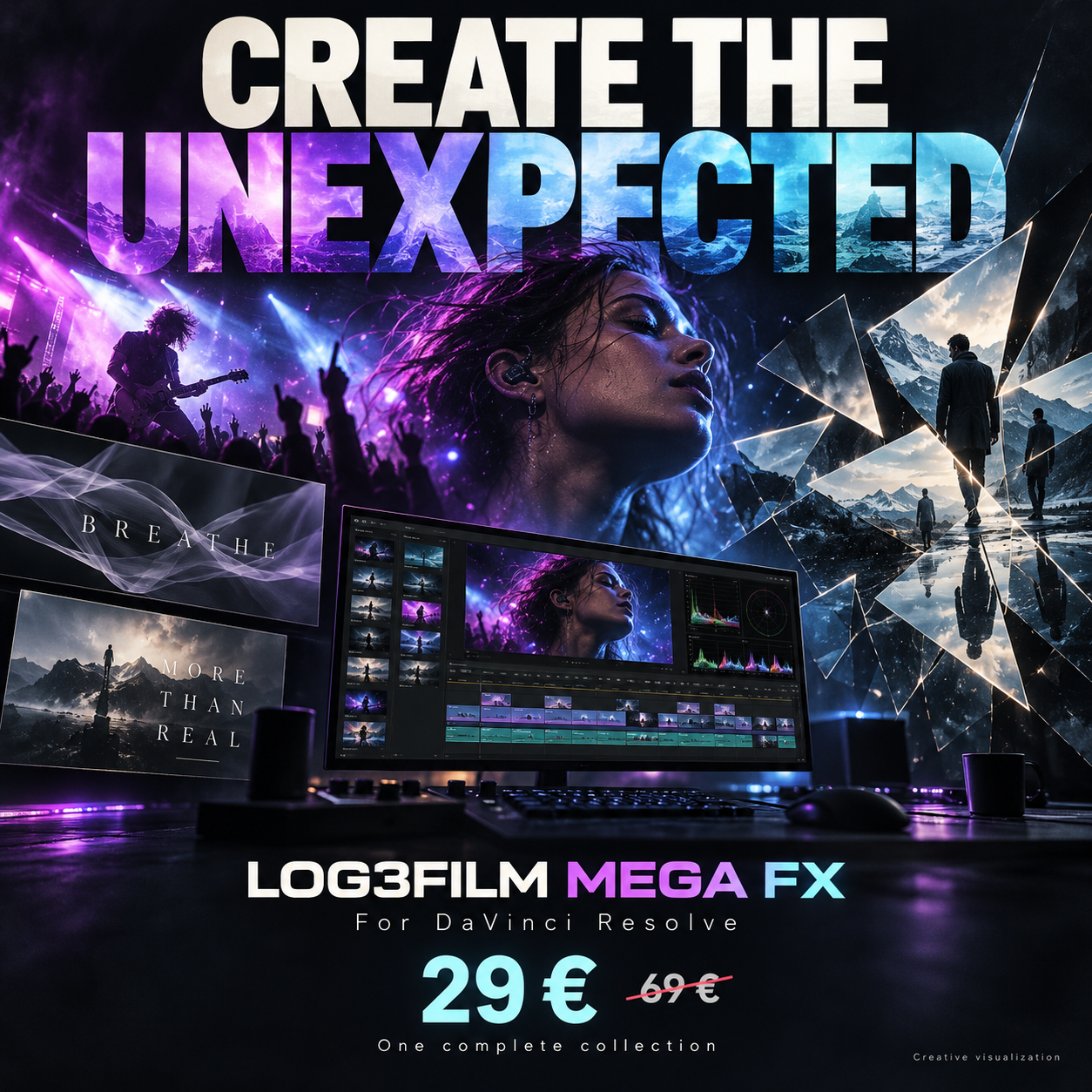 Creative visualization — LOG3FILM MEGA FX, 29 EUR / 69 EUR